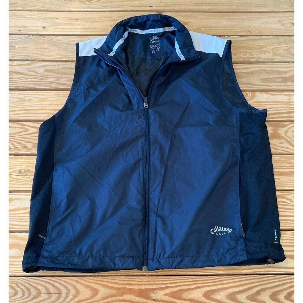 Callaway X Series Full Zip Vest jacket Size Large Men’s Black